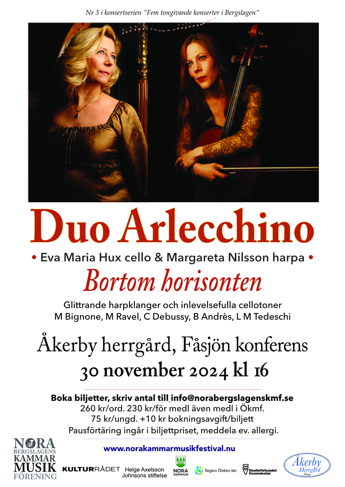 Konsert 3 i konsertserien ht 2024_Duo Arlecchino_Åkerby herrgård 30 november 2024